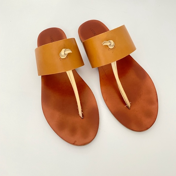 Lucky Brand T-Strap Flip Flop Knotted Sandal Size 10 - Picture 4 of 5